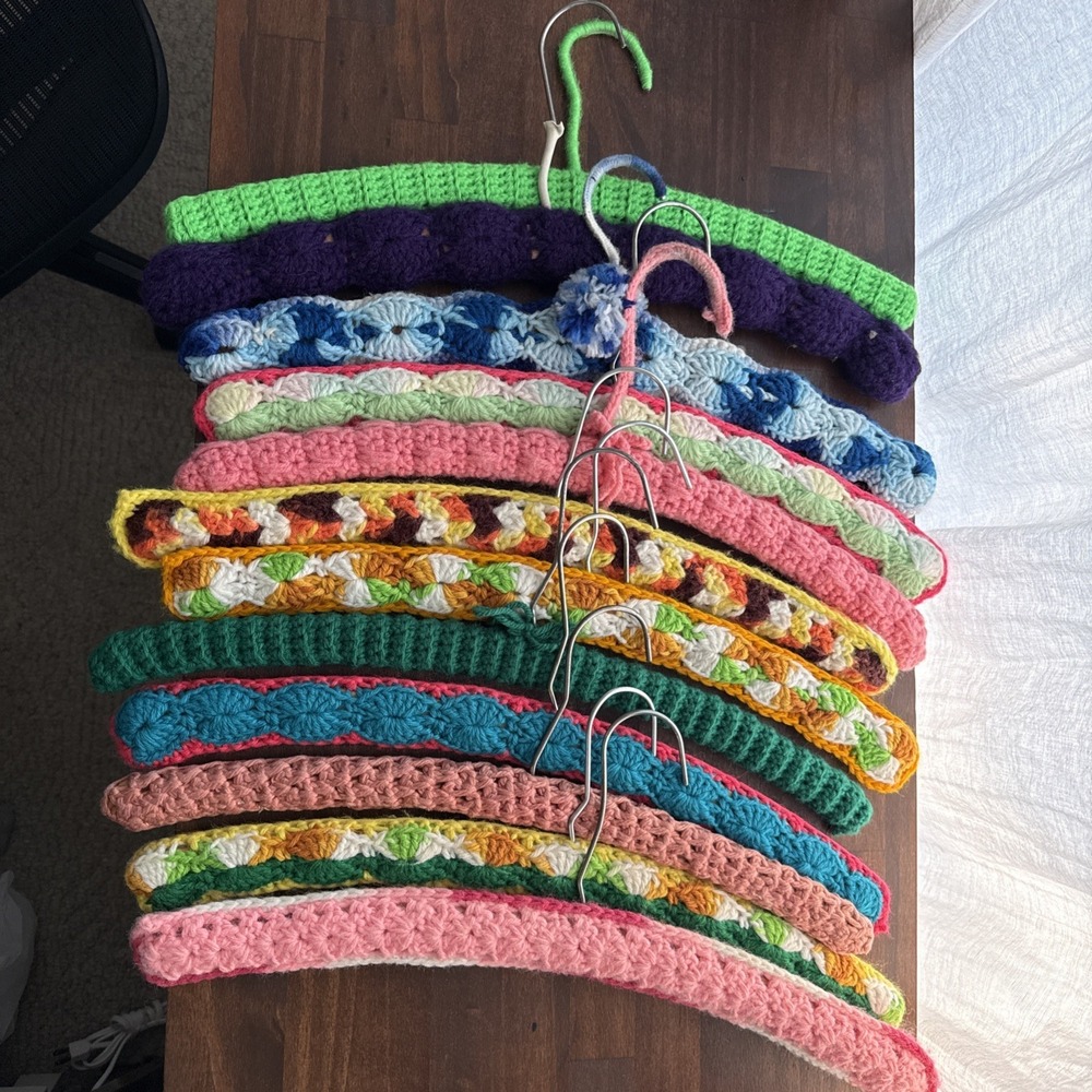 Vintage Crocheted Hangers Set Of 3 Granny Cottage